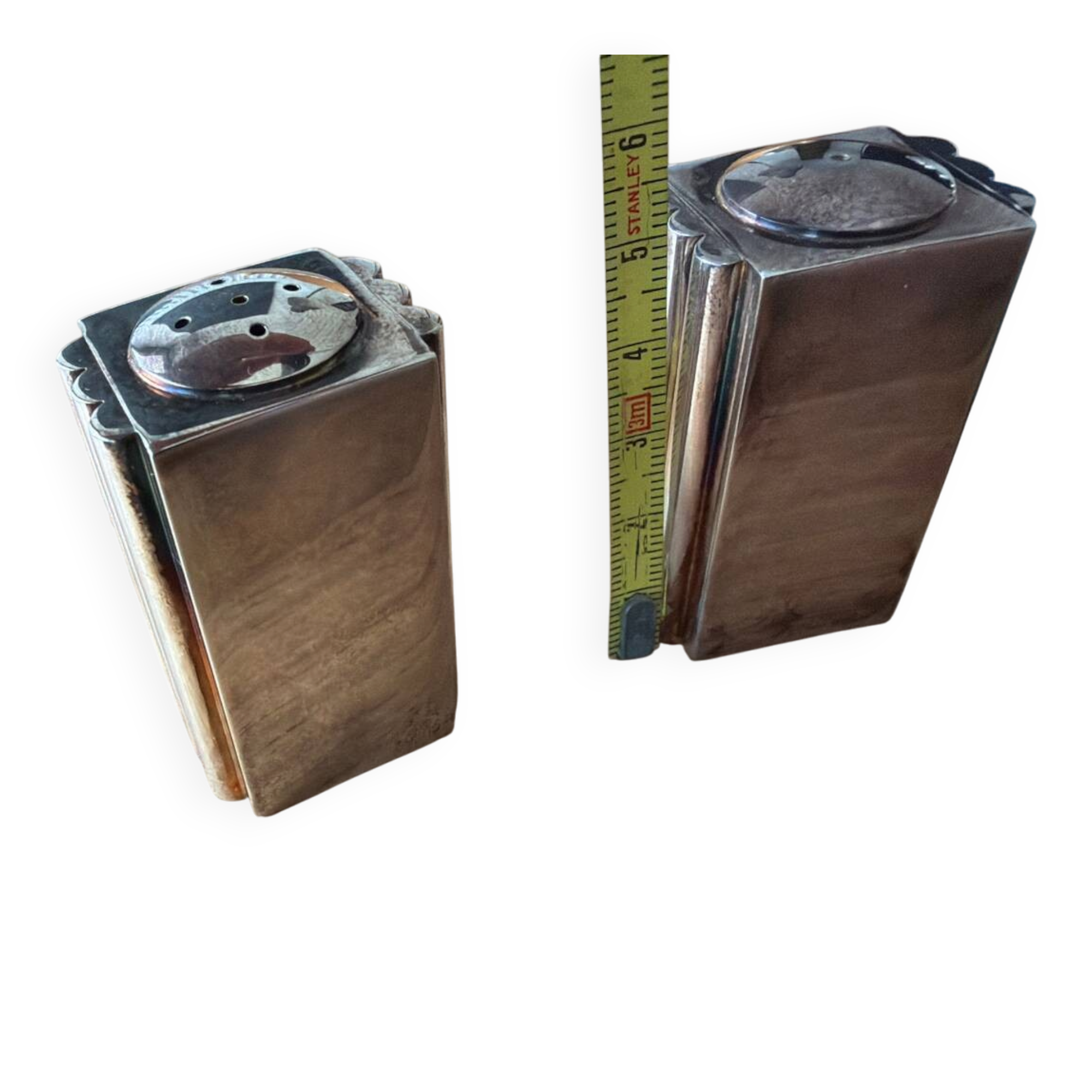 Puiforcat salt cellar, pepper shaker and mustard pot