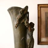 Art Nouveau vase with nymph decoration