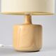 Table lamp in solid elm, France, circa 1970.