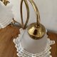 Vintage brass lamp and handkerchief globes