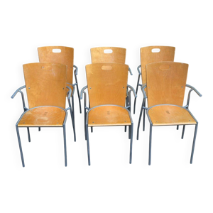 6 chaises scandinaves - clair