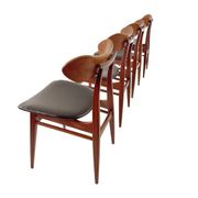 Louis van Teeffelen “Kastrup” dining chairs for Wébé – set of 4