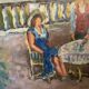 Ancient painting oil canvas pharaohs italy provence sun family