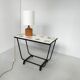 Ceramic and wrought iron side table