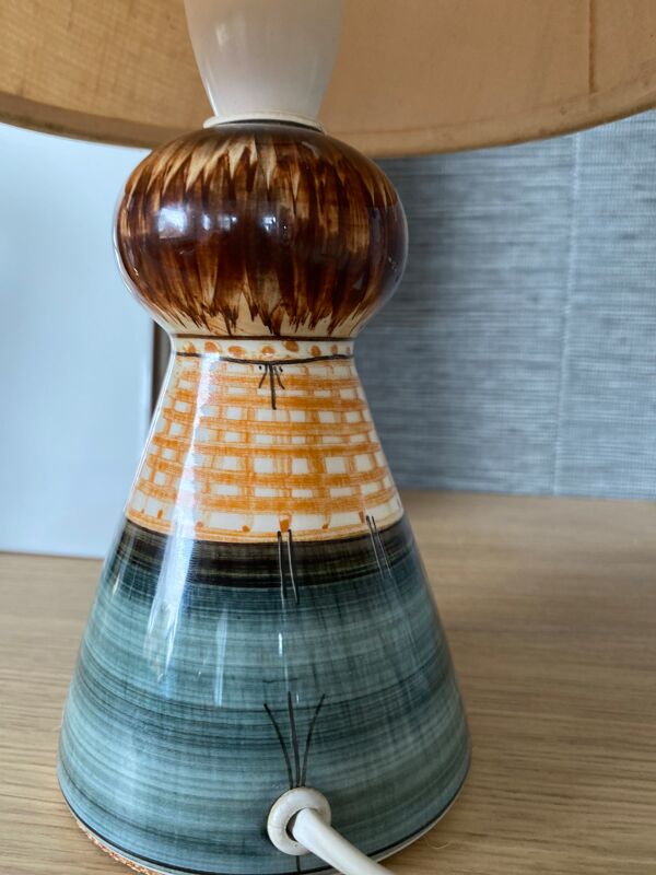 Lampe cow girl jersey pottery