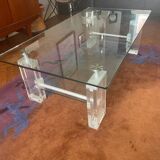 Table de salon verre et plexis