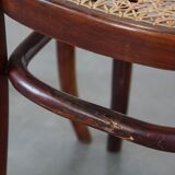 Set of 2 original vintage Thonet design bistro chairs with matte seats