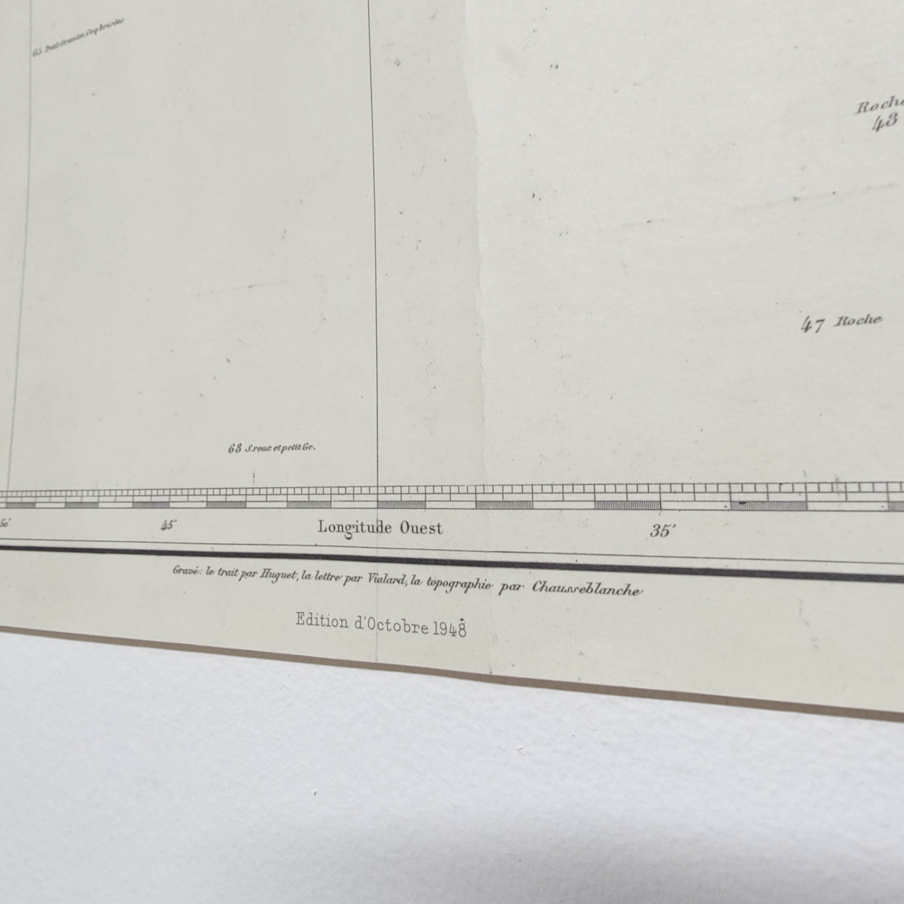 Map of the west coast of France from Belle Ile to Ile d'Yeu