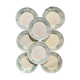 Set of 8 Antique Flat Plates "Figuig" Iron Earth – Longchamp 19th Century