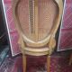 Louis XVI style medallion chairs, canned seat and back