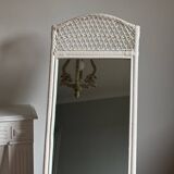 Rattan full-length mirror
