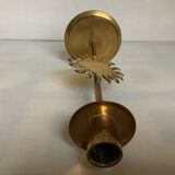 Brass sunburst candle holder