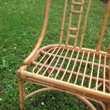 Pair of vintage rattan sofas