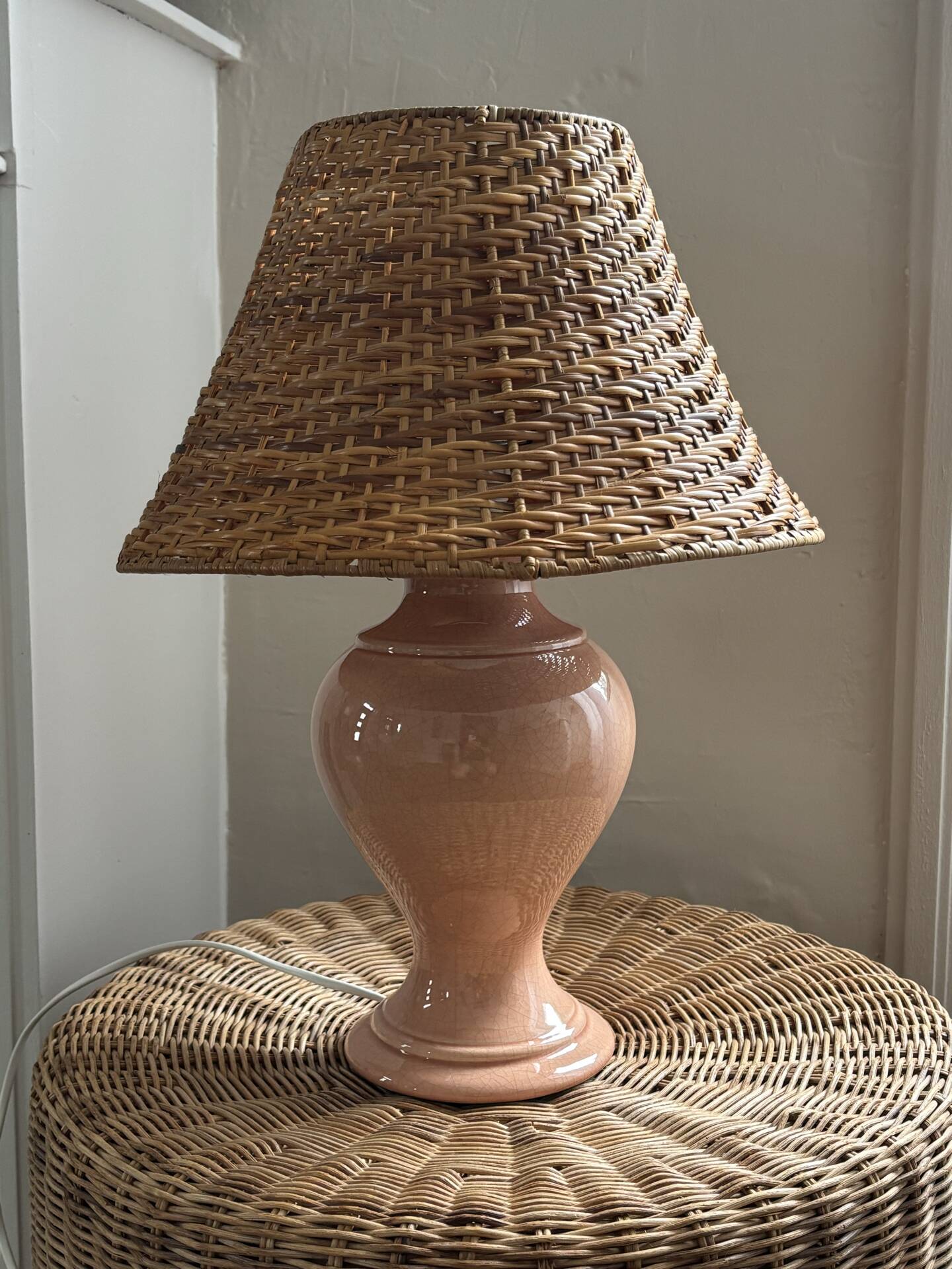 Cracked ceramic lamp - French manufacture