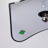 Triangular green metal pendant lamp by IBIS, 1980s