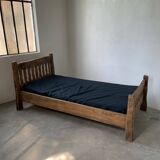 Brutalist Aranjou elm bed