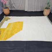 Handmade Moroccan natural wool rug size 200 x 300 cm