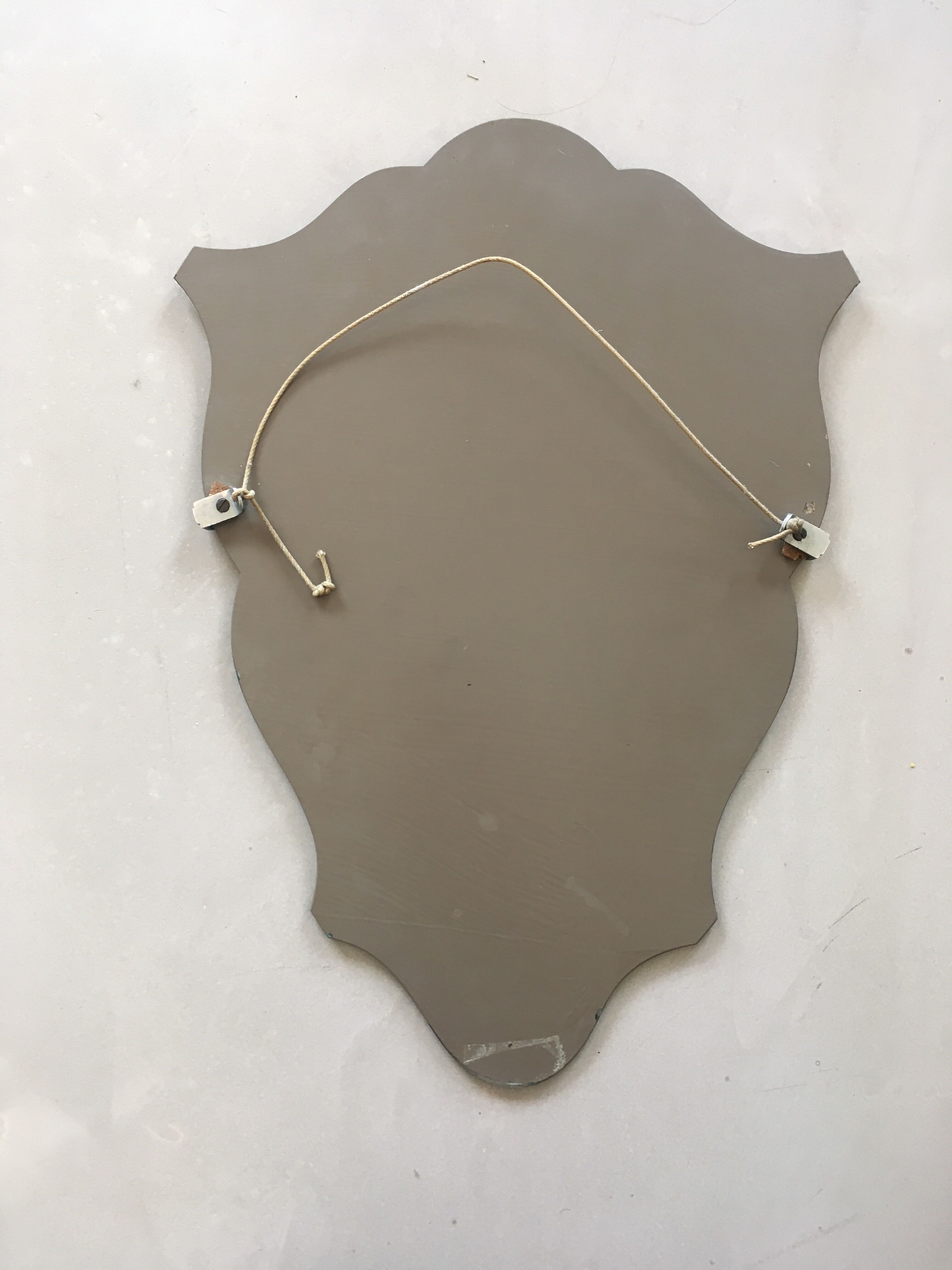 Old bevelled/chiseled mirror 39x57cm