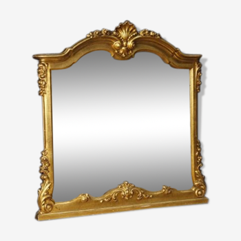 Italian gilded mirror made of wood and plaster 119x117cm