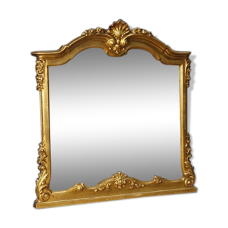 Italian gilded mirror made of wood and plaster 119x117cm