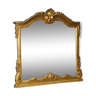 Miroir italien doré en bois et plâtre 119x117cm