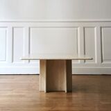 Square travertine coffee table
