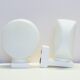 Pair of white glass wall sconces Nordlux from Denmark