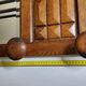 Wooden wall coat rack, 5 hooks, Art Deco style, 82 cm