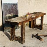 Ancien établi en chêne