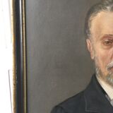 Portrait signed oil , date 19th ieme