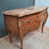 Louis XV style chest of drawers stamped "MORREAU"