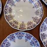 Set of 11 dessert plates St Amand Vieux Rouen