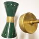 Pair of Italian diabolo wall lights, design 1950.