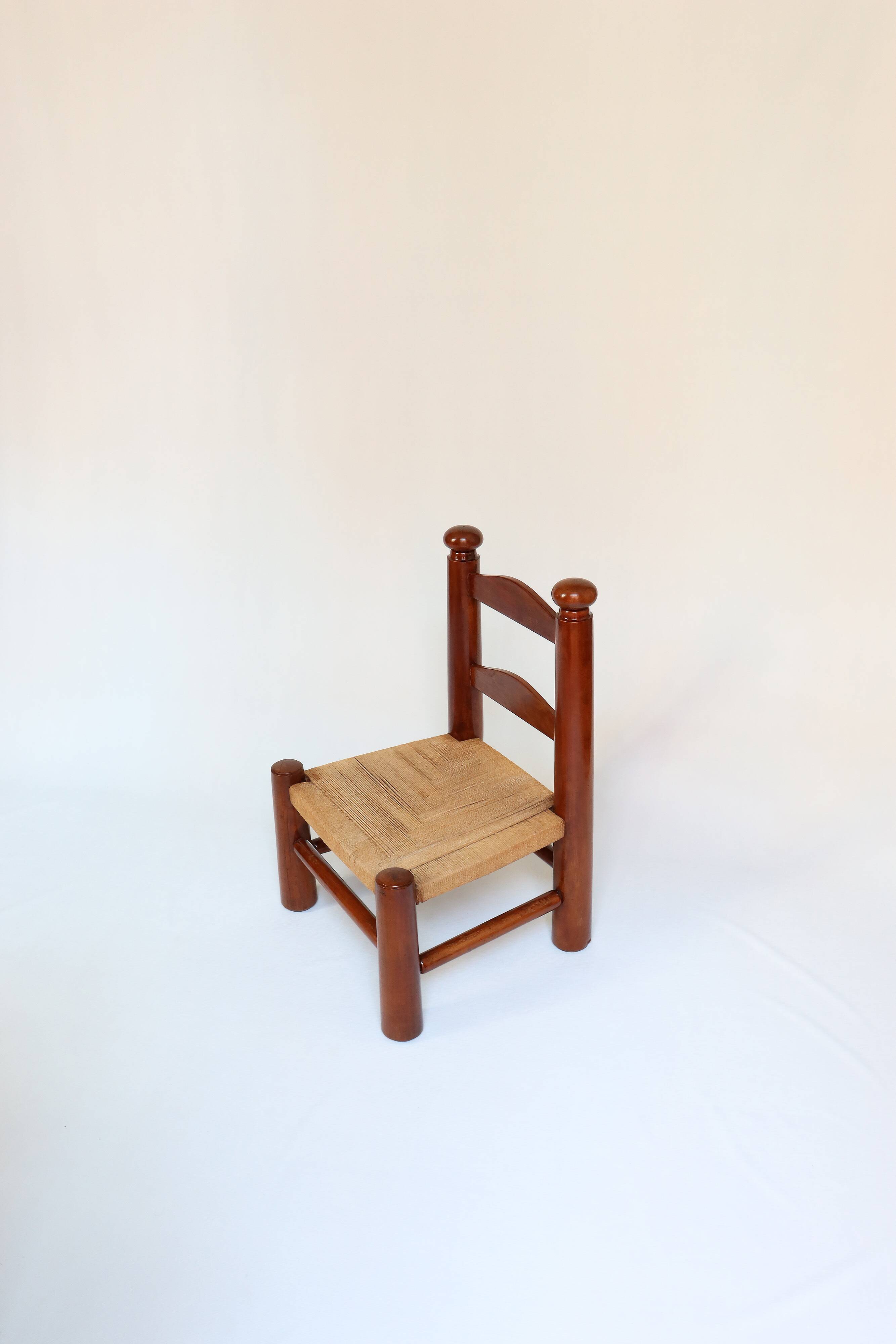 Brutalist chair in the style of Charles Dudouyt.