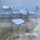 Set of 5 grey formica chairs