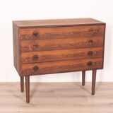 Commode en palissandre avec quatre tiroirs design Hvidt & Mølgaard