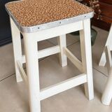 Pair of vintage wooden stools