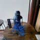 Navy blue metal candle lantern