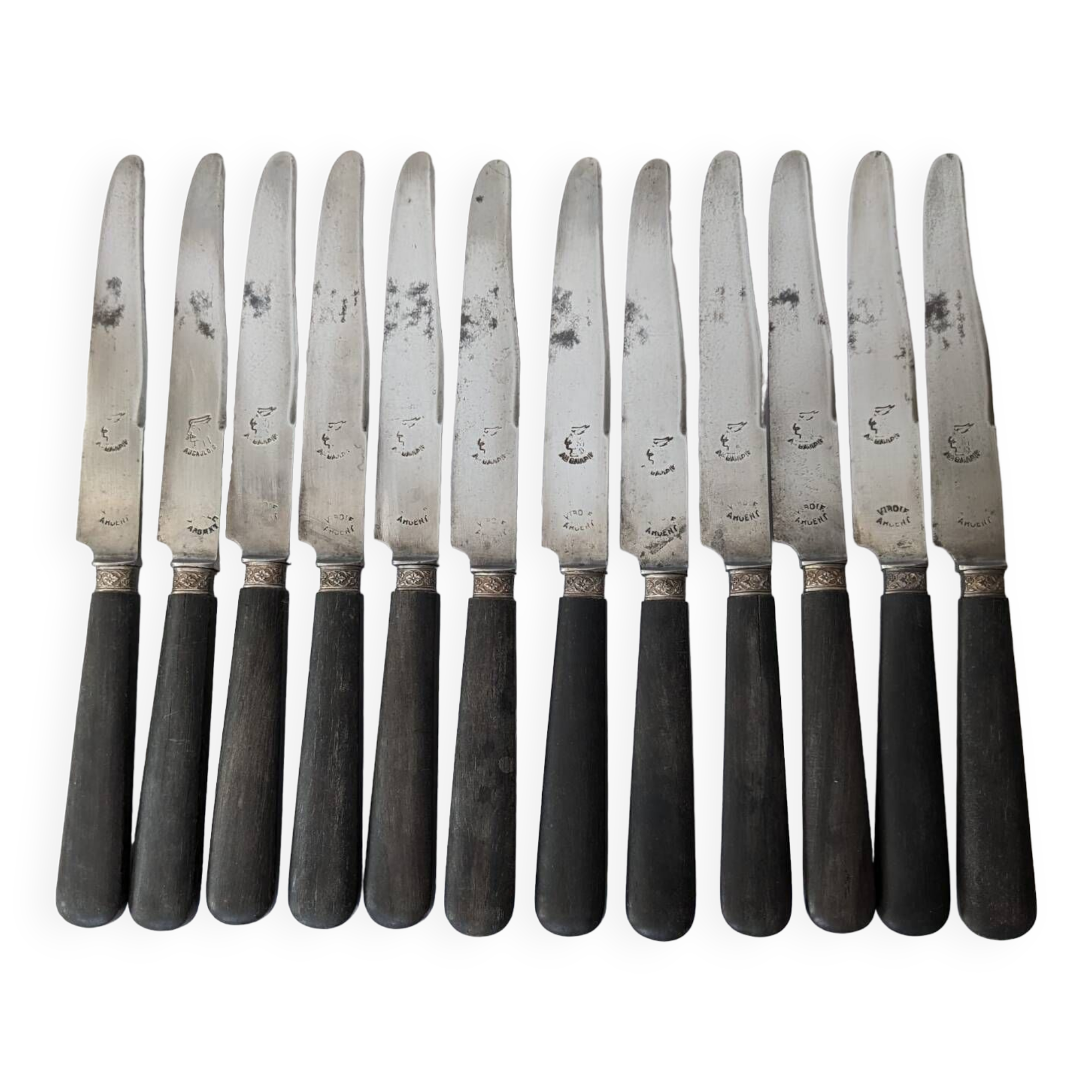 Antique ebony handle knives