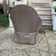 Vintage canvas toad armchair 1970