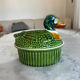 Terrine canard en barbotine zoomorphe