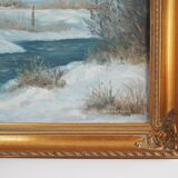Painting „The Winter Brook”, Scandinavian design, 1970s