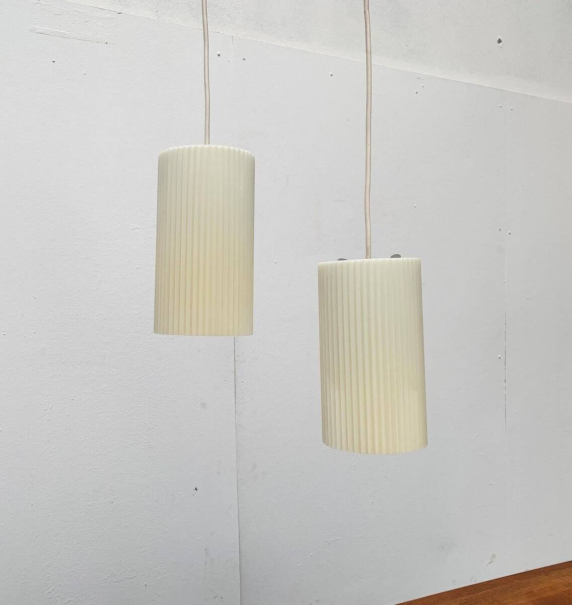 Modern mid-century German plastic suspension by Erco.