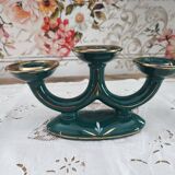 Vintage ceramic 3 bobeche candle holder. In perfect condition, no cracks or damage.