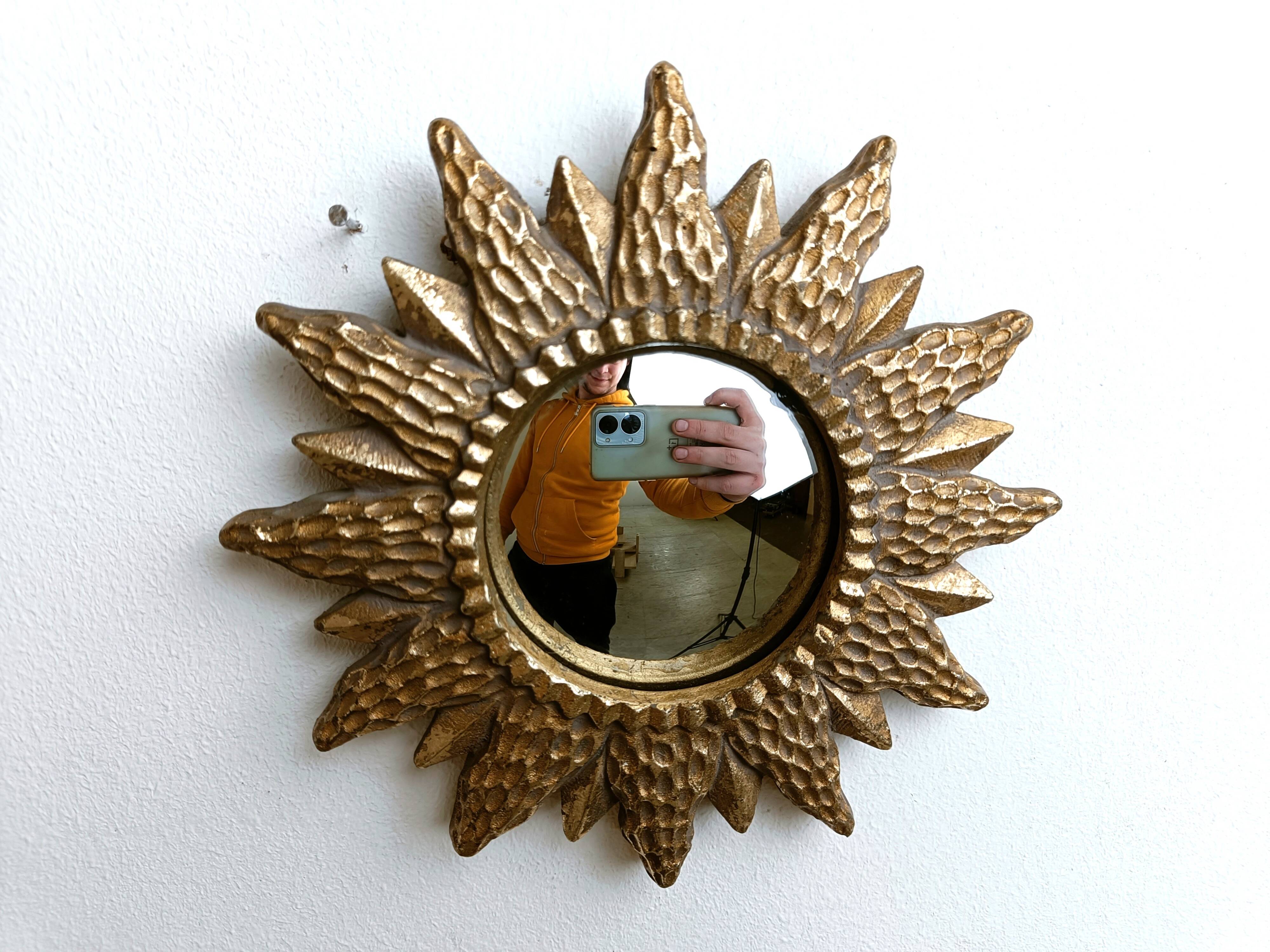 Vintage sunburst mirror, 1960s
