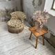 Fauteuil napoléon fleuri XIXème