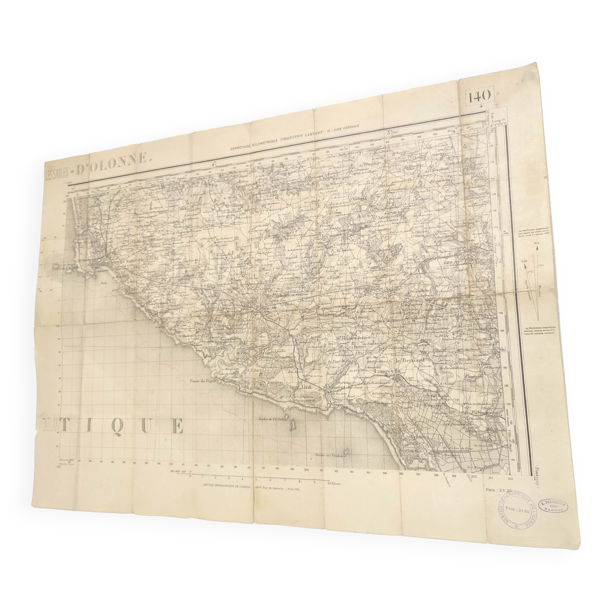 Map 1909 les Sables-d'Olonne