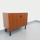 Small vintage storage unit in modernist Scandinavian style in teak from the 60s