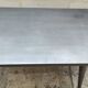 Antique large Tolix A table in brushed metal