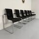 6 black tubular chairs design by Axel Bruchhäuser model D20 bauhaus
